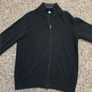 Calvin Klein Men's Blue Zip-Up Sweater